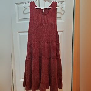 Freepeople Maroon Sweater Dress Bittersweet Combo